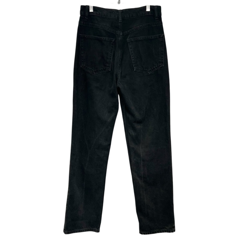 Reformation Black Seattle High Rise Button Fly Straight Leg Denim Jeans Women 26 - Picture 5 of 11
